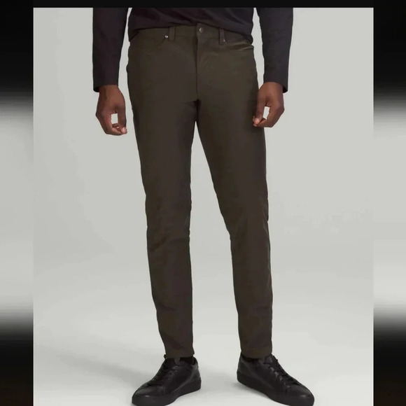 Lululemon ABC Skinny-Fit Pant 34" *Utilitech Dark Olive - Picture 1 of 8